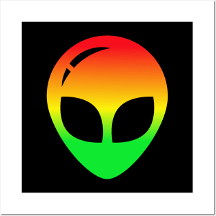 Rasta alien Posters and Art